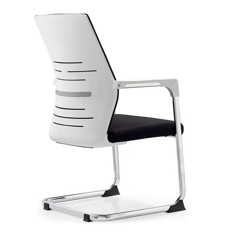 Chaise de bureau moderne sans roues, bras fixes, soutien lombaire, chaise de bureau Clearhalo