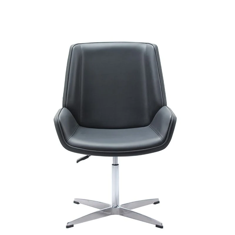 Chaise de bureau moderne sans roues rembourrée sans chaise de bureau pénible Clearhalo