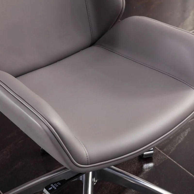 Chaise de bureau moderne sans roues rembourrée sans chaise de bureau pénible Clearhalo