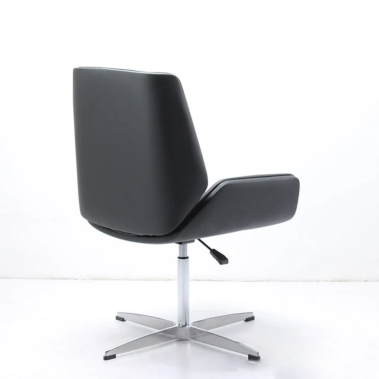Chaise de bureau moderne sans roues rembourrée sans chaise de bureau pénible Clearhalo