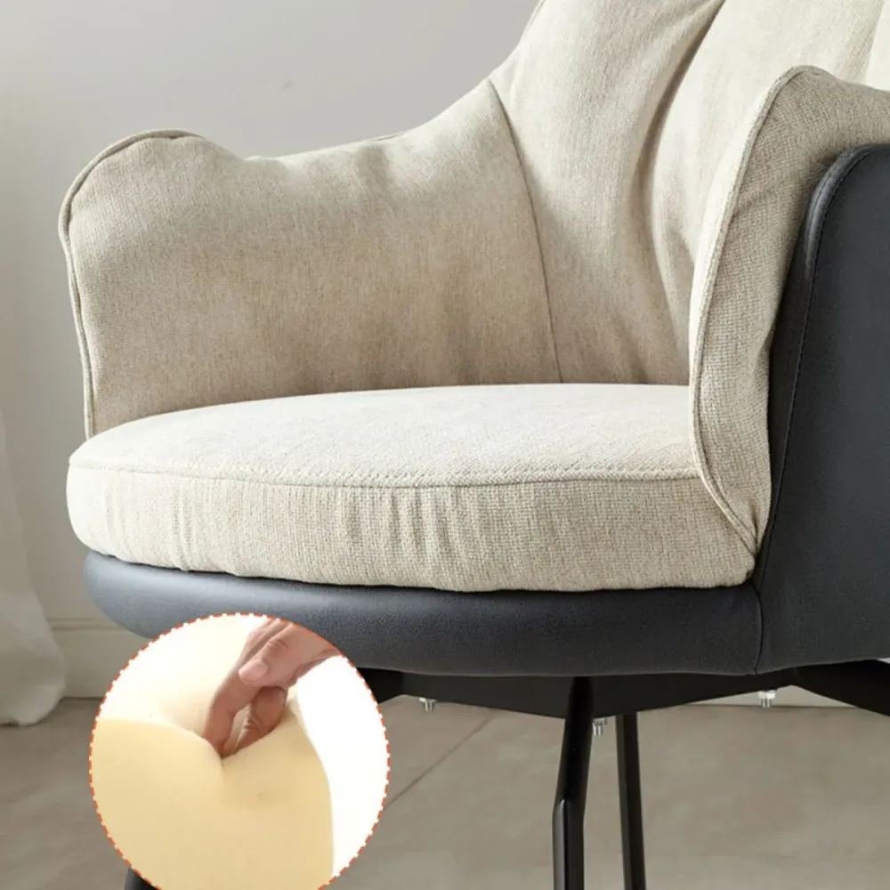 Chaise de bureau moderne sans roues, sans chaise ergonomique pénible Clearhalo
