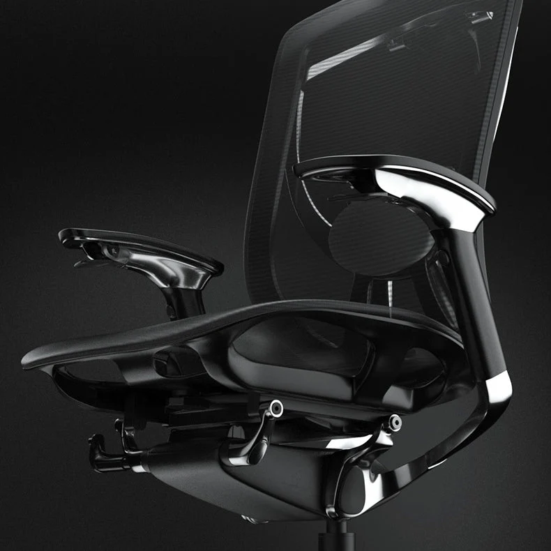 Chaise de bureau moderne, siège réglable en hauteur, bras amovibles, chaise pivotante avec roulettes Clearhalo