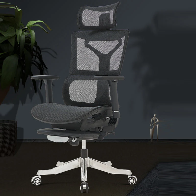 Chaise de bureau moderne, siège réglable en hauteur, mécanisme d'inclinaison, chaise de bureau avec roulettes Clearhalo