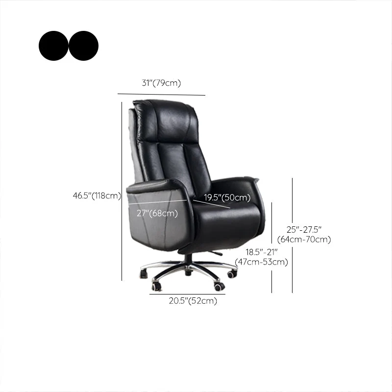 Chaise de bureau moderne, siège réglable en hauteur, mécanisme d'inclinaison, chaise de bureau avec roulettes Clearhalo