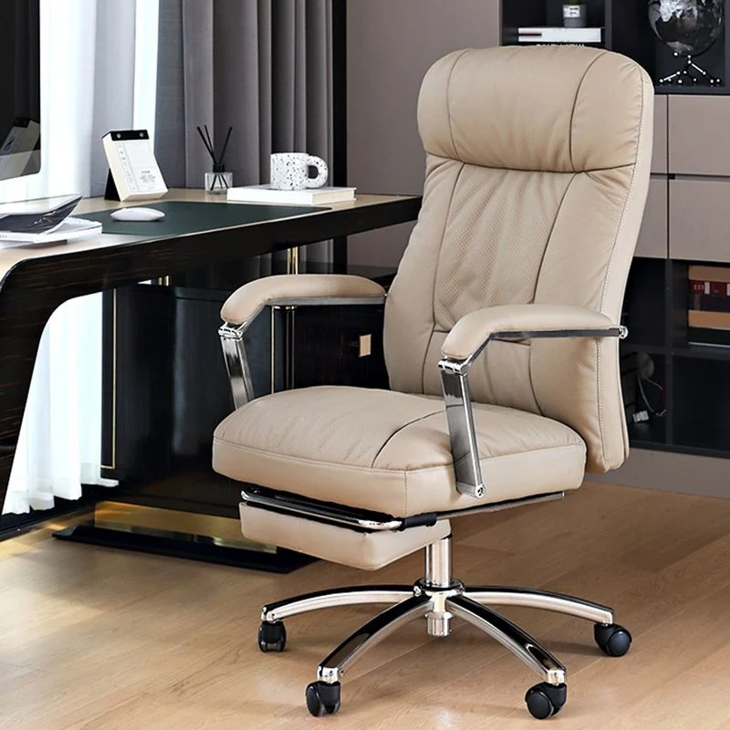 Chaise de bureau moderne, siège réglable en hauteur, chaise pivotante ergonomique avec roulettes Clearhalo