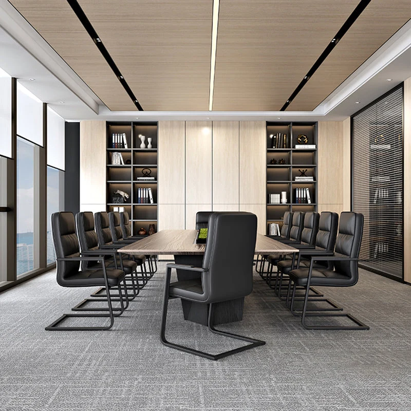 Chaise de bureau moderne en simili cuir, chaise de travail ergonomique à dossier haut Clearhalo