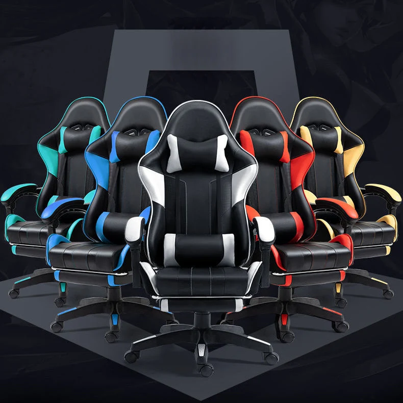 Chaise de bureau moderne en simili cuir, chaise d'ordinateur à dossier haut avec roulettes Clearhalo