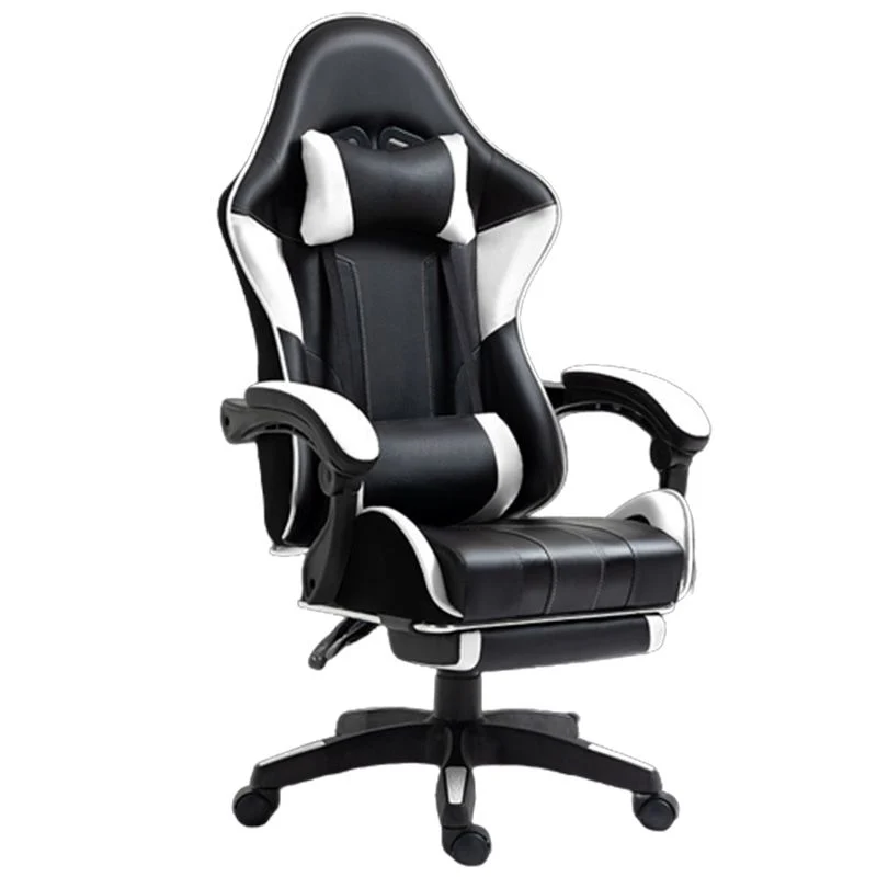 Chaise de bureau moderne en simili cuir, chaise d'ordinateur à dossier haut avec roulettes Clearhalo