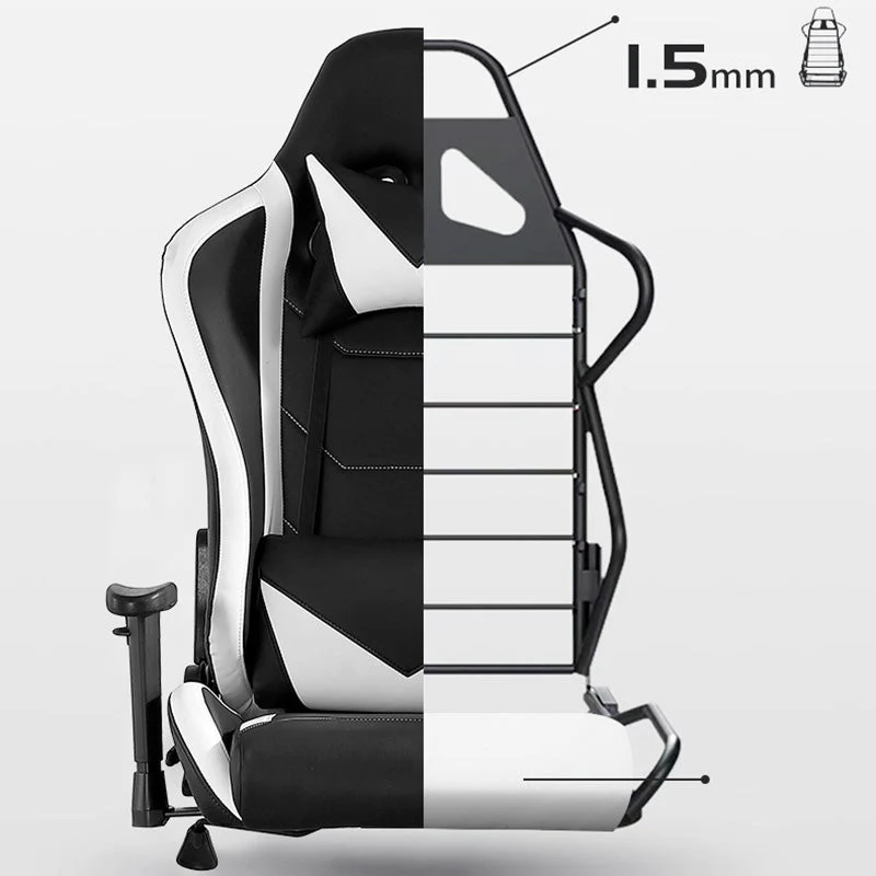 Chaise de bureau moderne en simili cuir, hauteur de siège réglable, avec roulettes Clearhalo