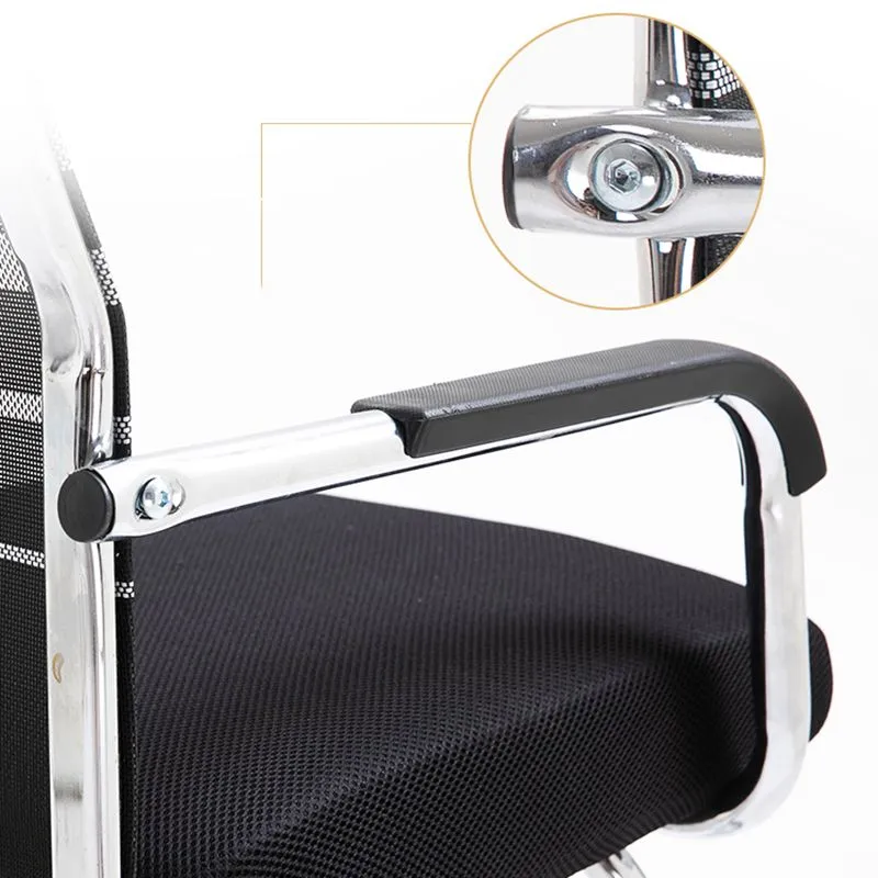 Chaise de bureau moderne Slide, hauteur de siège réglable, bras fixes avec roulettes Clearhalo
