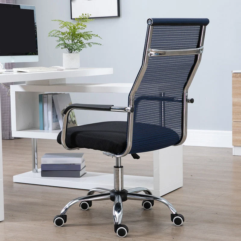 Chaise de bureau moderne Slide, hauteur de siège réglable, bras fixes avec roulettes Clearhalo
