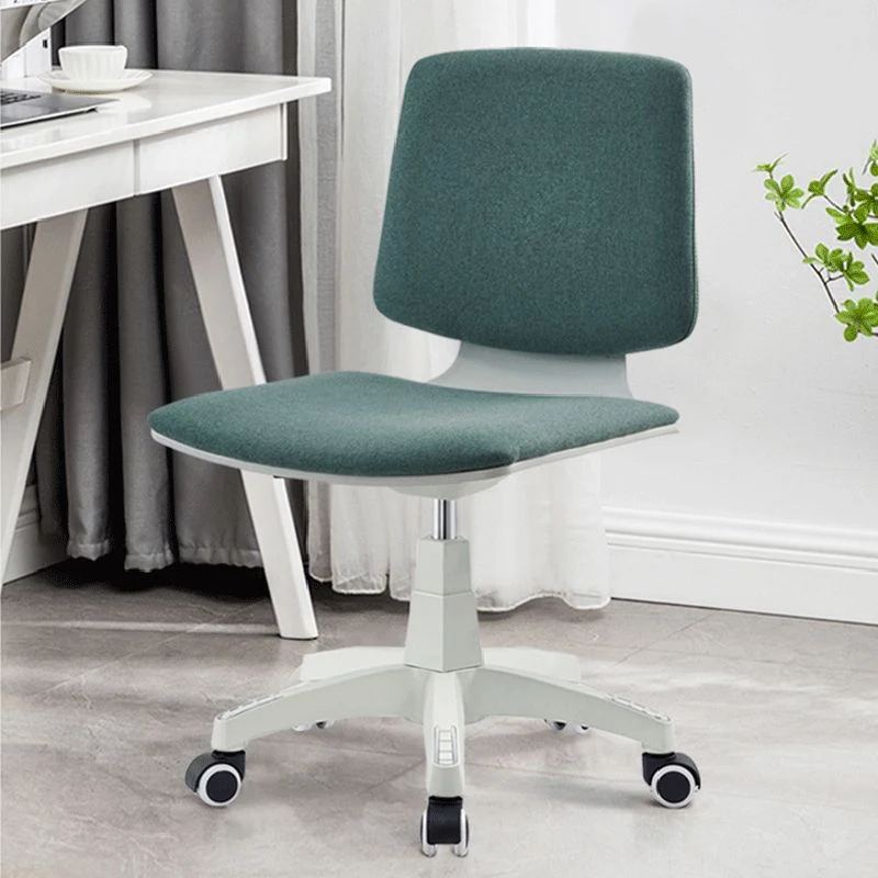 Chaise de bureau moderne en tissu, chaise de conférence à dossier bas avec roulettes Clearhalo