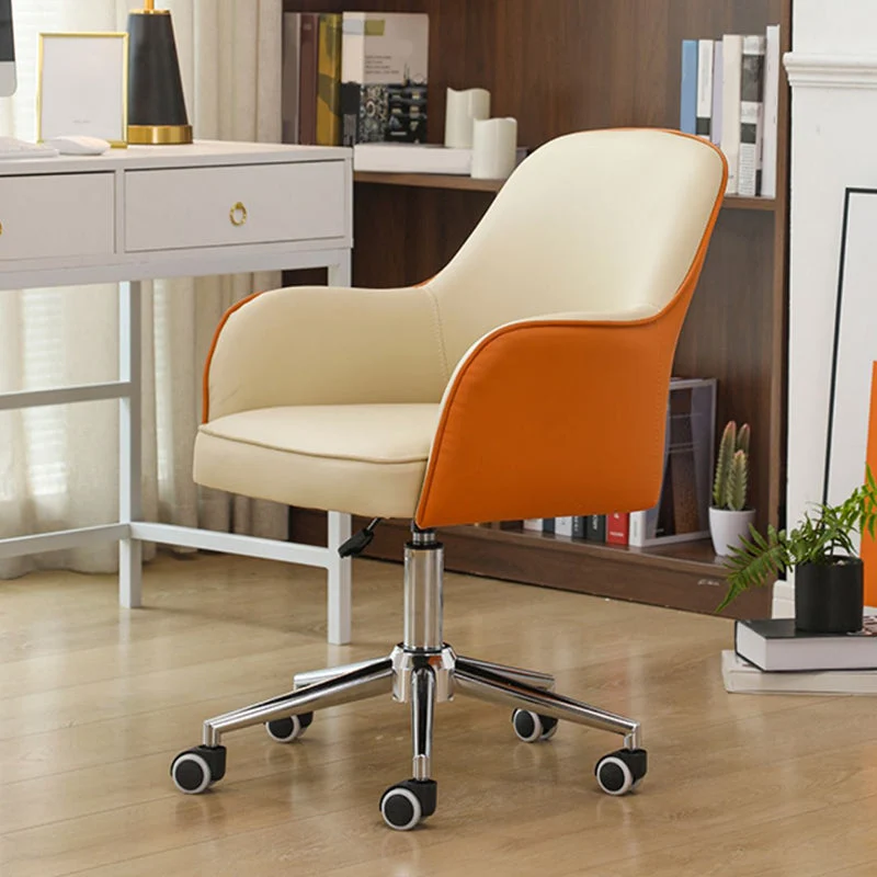 Chaise de bureau modernisme sans accoudoirs avec roulettes pour bureau Clearhalo