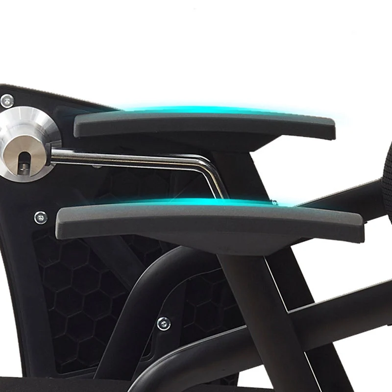 Chaise de bureau noire, chaise de conférence AirGrid respirante à dossier moyen Clearhalo