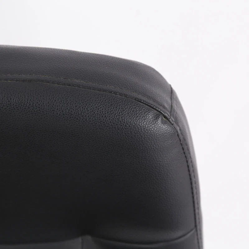 Chaise de bureau noire coulissante moderne, hauteur de siège réglable, bras fixes, chaise de bureau avec roulettes Clearhalo