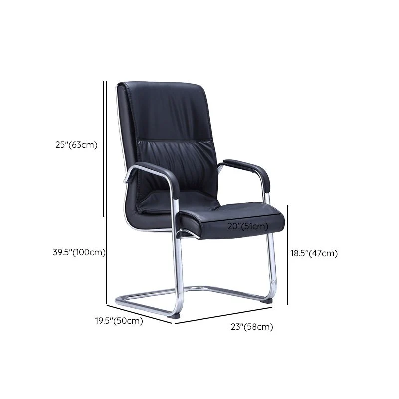 Chaise de bureau noire de maille de Microfibre moderne aucune chaise de bureau pénible Clearhalo