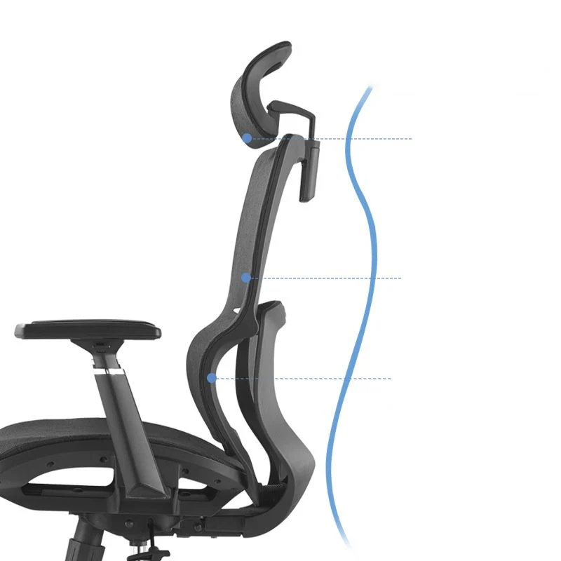 Chaise de bureau noire moderne, siège réglable en hauteur, avec roulettes Clearhalo