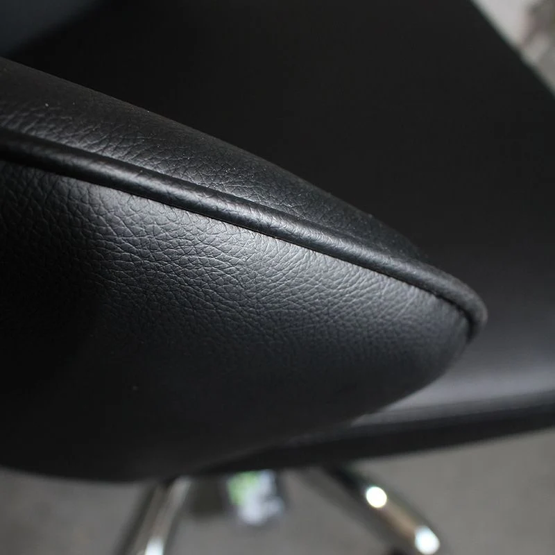 Chaise de bureau noire sans accoudoirs moderne, chaise réglable en hauteur avec roulettes Clearhalo