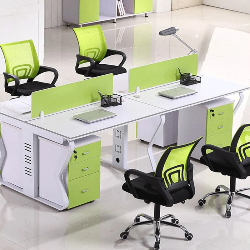 Chaise de bureau en nylon de mécanisme d'inclinaison de chaise de bureau de bras fixes modernes Clearhalo