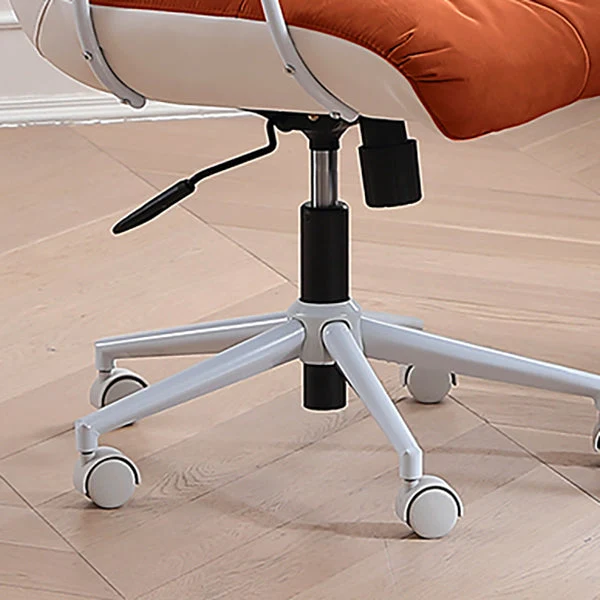Chaise de bureau pivotante à bras rembourrés, chaise de bureau capitonnée à dossier moyen moderne Clearhalo