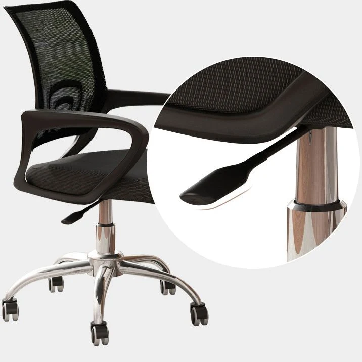 Chaise de bureau pivotante contemporaine Chaise de bureau en microfibre à dossier moyen Clearhalo