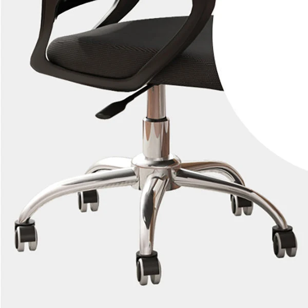 Chaise de bureau pivotante contemporaine Chaise de bureau en microfibre à dossier moyen Clearhalo
