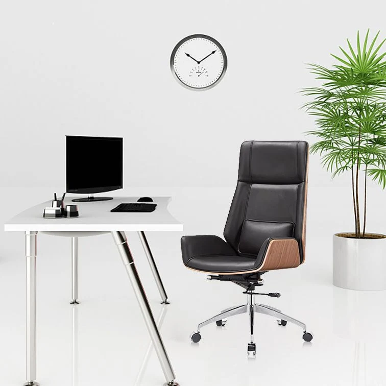 Chaise de bureau pivotante contemporaine, chaise de direction à hauteur de siège réglable Clearhalo
