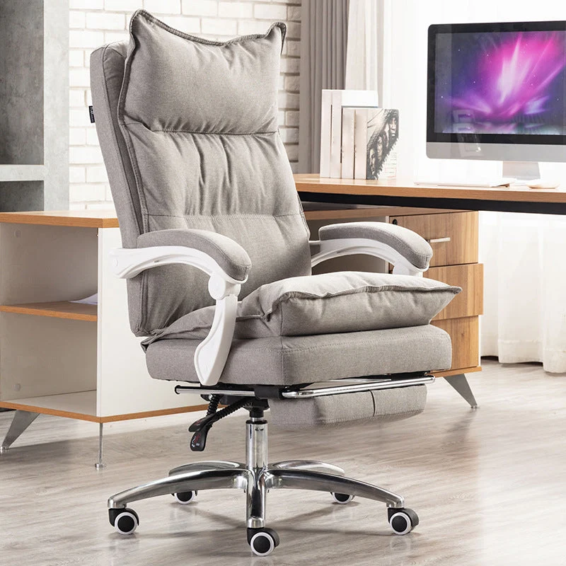 Chaise de bureau pivotante exécutive avec accoudoirs rembourrés, chaise de travail moderne avec roulettes Clearhalo