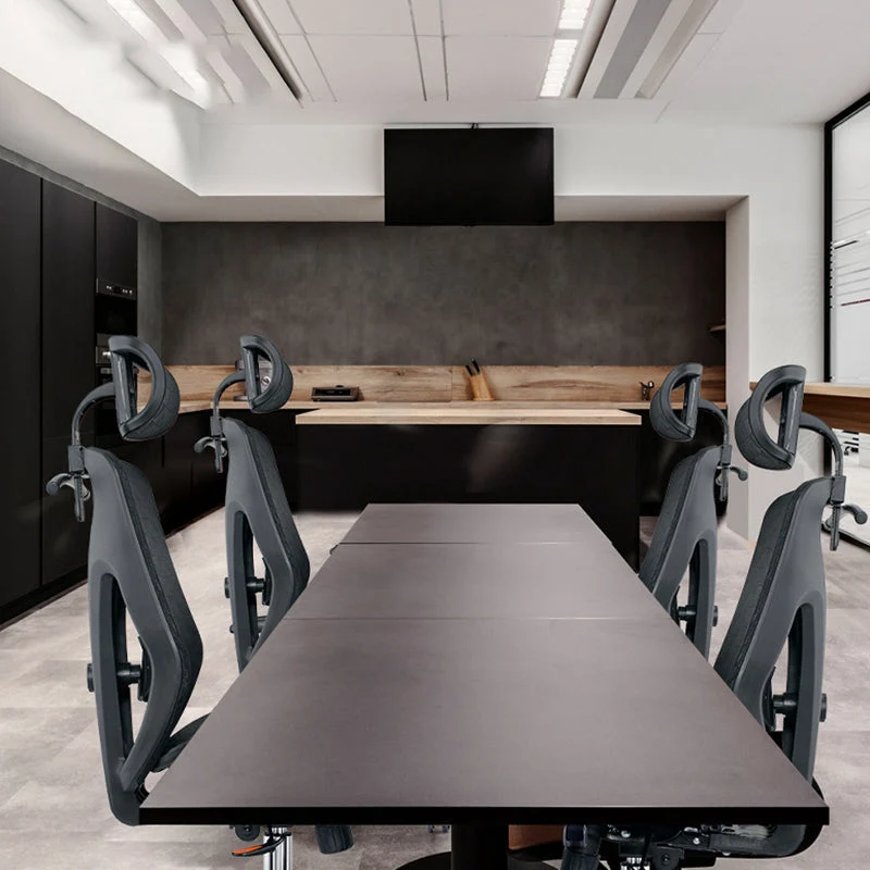 Chaise de bureau pivotante exécutive, chaise de travail moderne à dossier haut avec roulettes Clearhalo
