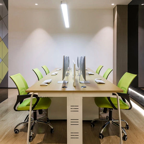 Chaise de bureau pivotante en maille moderne, chaise à bras fixes à dossier moyen avec roulettes Clearhalo