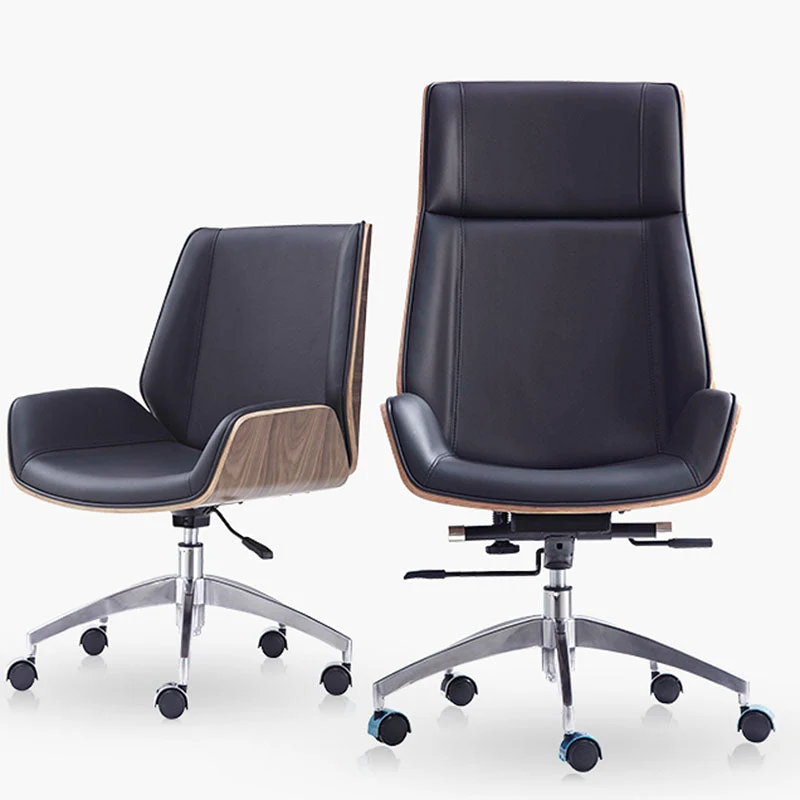 Chaise de bureau pivotante moderne, chaise de direction à dossier haut Clearhalo