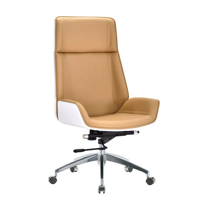 Chaise de bureau pivotante moderne, chaise de direction à dossier haut Clearhalo