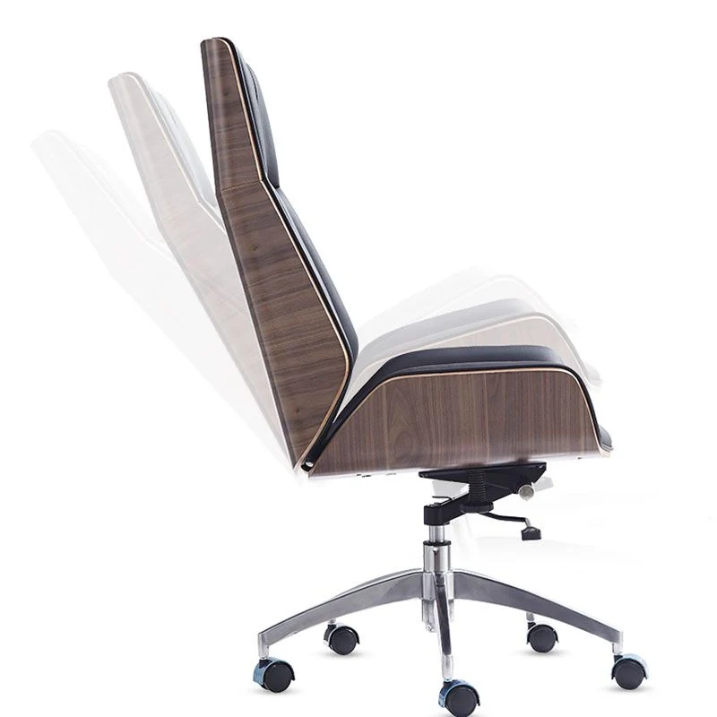 Chaise de bureau pivotante moderne, chaise de direction à dossier haut Clearhalo