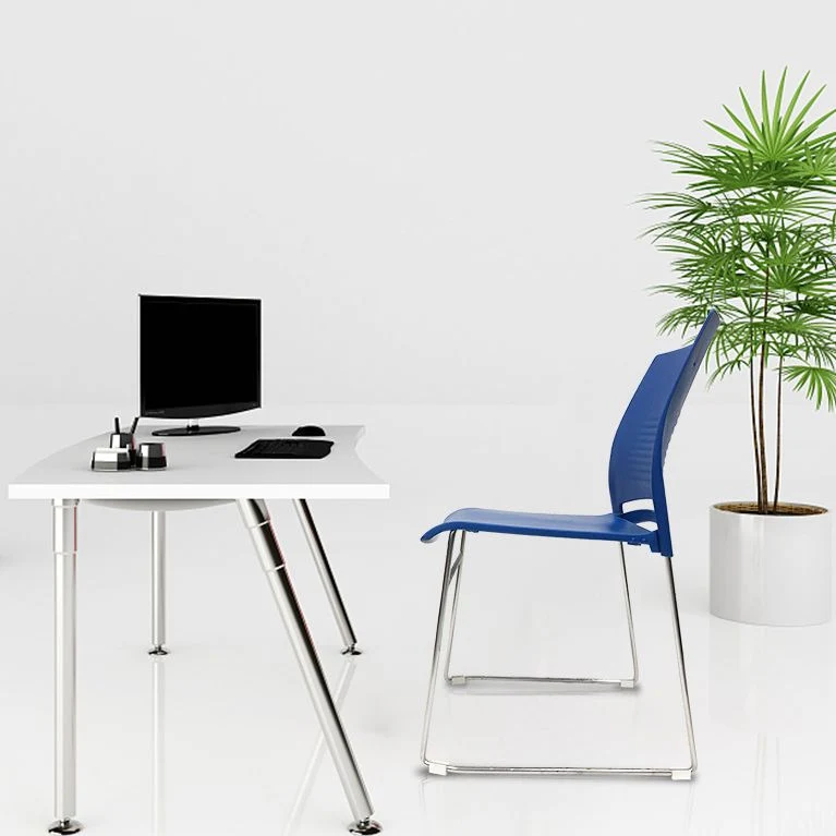 Chaise de bureau en plastique moderne avec dossier bas et chaise de bureau à domicile de jeu ergonomique Clearhalo