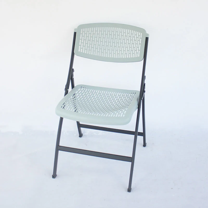 Chaise de bureau en plastique moderne avec structure en métal, chaise de conférence sans bras Clearhalo