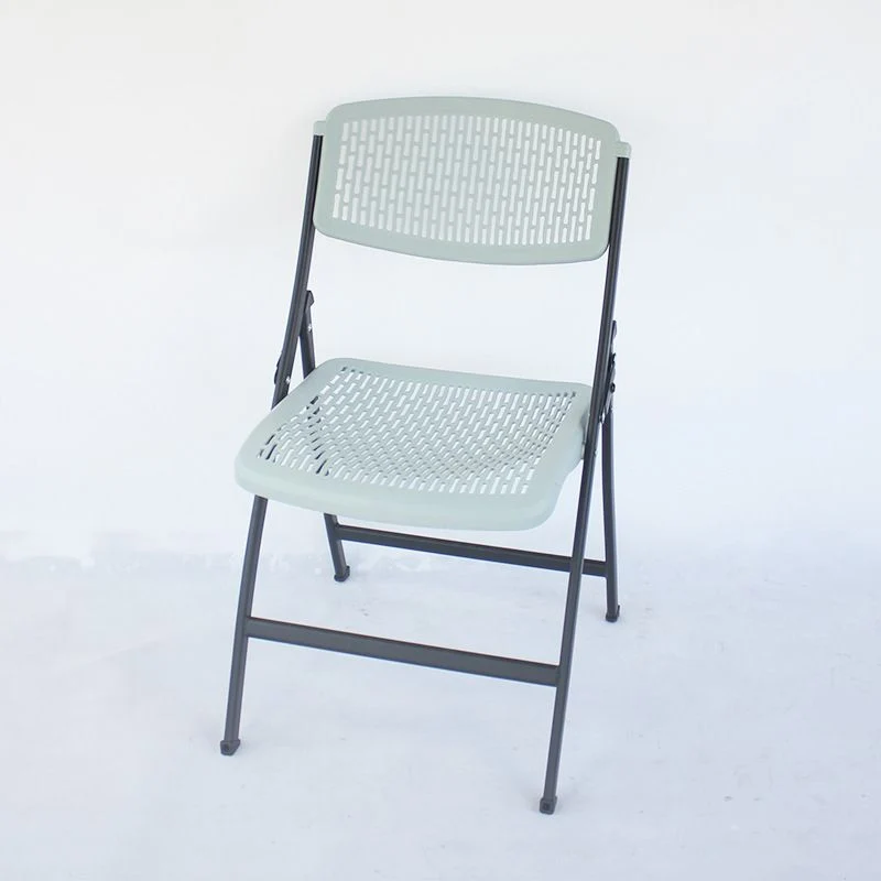 Chaise de bureau en plastique moderne avec structure en métal, chaise de conférence sans bras Clearhalo