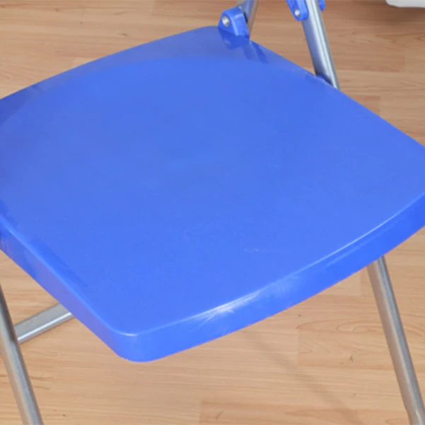 Chaise de bureau en plastique moderne, chaise de bureau rembourrée sans bras Clearhalo