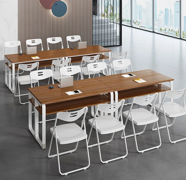 Chaise de bureau en plastique moderne, chaise de conférence pliante sans bras Clearhalo