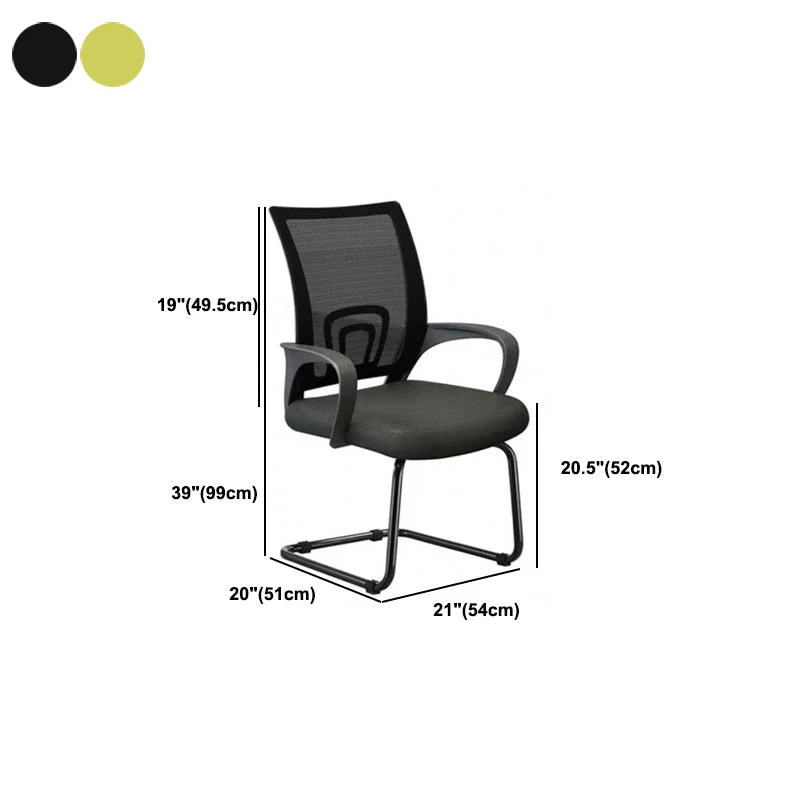 Chaise de bureau rembourrée AirGrid respirante de fauteuil contemporain de 20 po de largeur Clearhalo