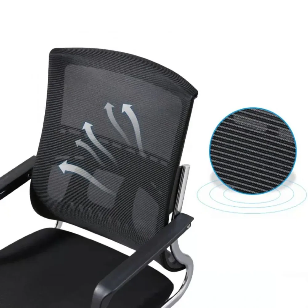Chaise de bureau rembourrée ergonomique Chaise de bureau contemporaine à dossier haut Clearhalo