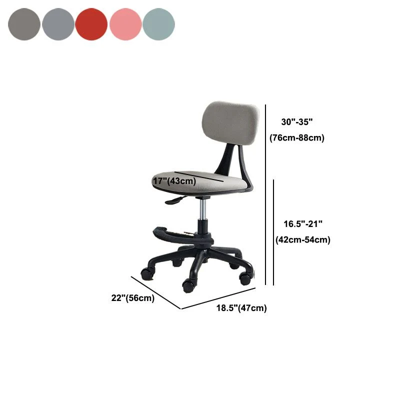 Chaise de bureau rembourrée pivotante de chaise de bureau contemporaine de 22 po de large Clearhalo