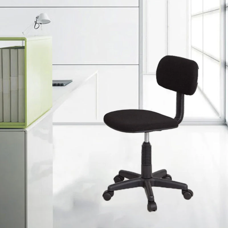 Chaise de bureau rembourrée sans accoudoirs, dossier bas, hauteur de siège réglable Clearhalo