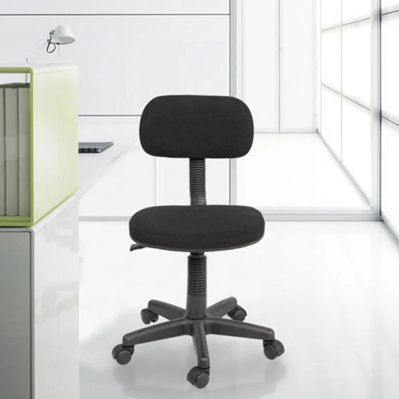 Chaise de bureau rembourrée sans accoudoirs, dossier bas, hauteur de siège réglable Clearhalo