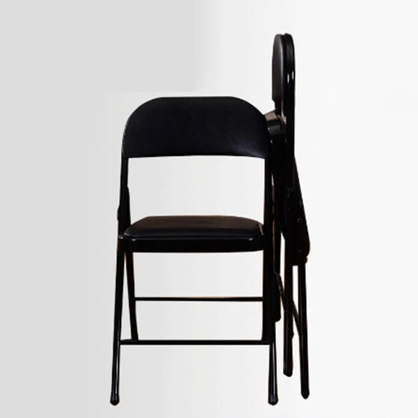 Chaise de bureau rembourrée sans accoudoirs moderne, chaise de bureau en cuir à dossier bas Clearhalo