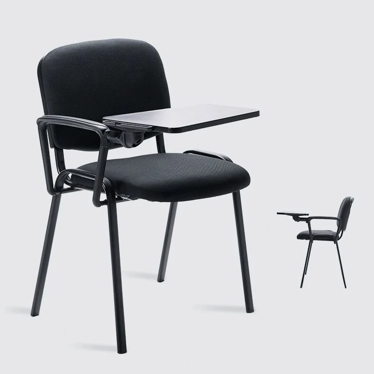 Chaise de bureau rembourrée sans bras moderne, chaise de bureau pivotante en tissu Clearhalo