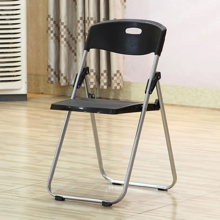 Chaise de bureau rembourrée sans bras en plastique, chaise de bureau moderne à dossier bas Clearhalo