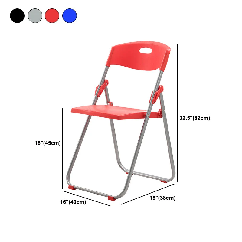 Chaise de bureau rembourrée sans bras en plastique, chaise de bureau moderne à dossier bas Clearhalo