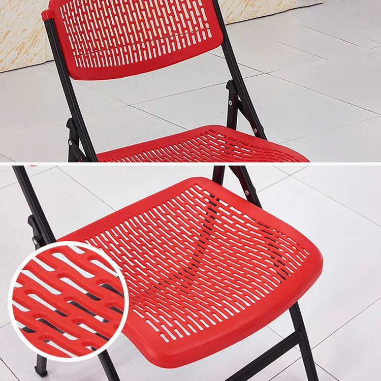 Chaise de bureau rembourrée sans bras en plastique de chaise de bureau à dossier bas moderne Clearhalo