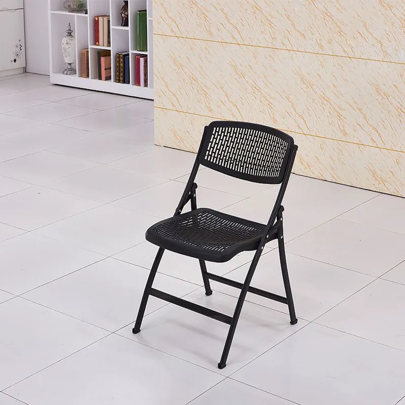 Chaise de bureau rembourrée sans bras en plastique de chaise de bureau à dossier bas moderne Clearhalo
