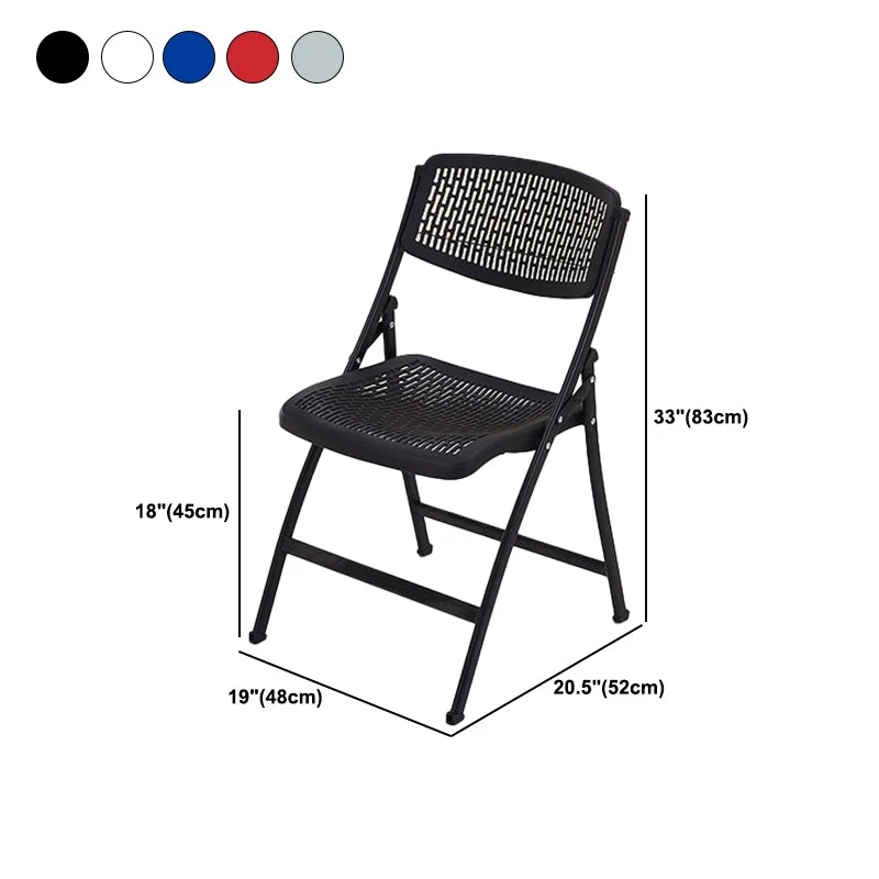 Chaise de bureau rembourrée sans bras en plastique de chaise de bureau à dossier bas moderne Clearhalo